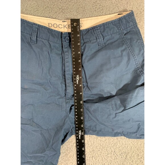 Mens Dockers Navy Blue Shorts Size 34 100% Cotton w/ Pockets - Picture 4 of 10